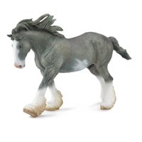 CLYDESDALE STALLION BLACK SABINO ROAN (XL)