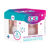 PINK & GOLD 5PK NAIL POLISH HEXAGON