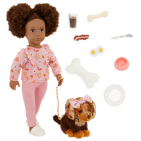 DOLL W/PET DOG CAMRYN & COCO